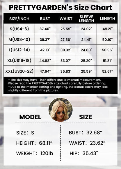 PRETTYGARDEN Women's Floral Print Boho Dress Long Sleeve Wrap V Neck Ruffle Belted A-Line Flowy Maxi Dresses