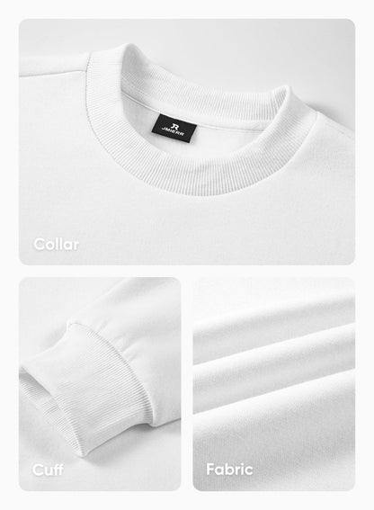 JMIERR Men's Casual Long Sleeves Crewneck Sweatshirts Cotton Pullover Sweatshirt for Men