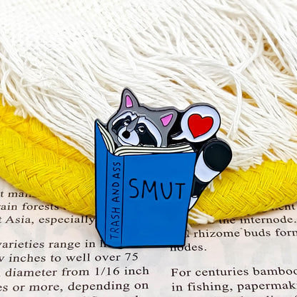 Cute Cartoon Raccoon Badge Pin - Animal World Series - Enamel Lapel Pin - Plated Badge for Clothing, Bags, and Lanyards