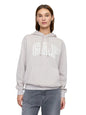 GAP womens Logo Hoodie Hooded Full Zip Sweatshirt Fog S