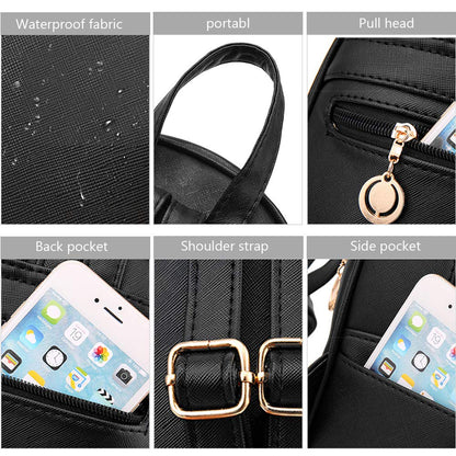 I IHAYNER Girls Bowknot Cute Leather Backpack Mini Backpack Purse for Women