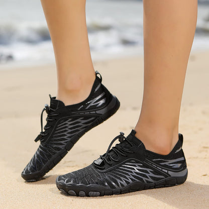 Barefoot Shoes for Women, Quick Dry Non-Slip Aqua Swim Shoes, Breathable Slip-on Beach Wide Toe Water Shoes, Lightweight Hike Footwear Barefoot Womens for Walking, Fishing, Surfing, Yoga