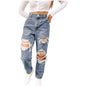 Women's Wide Leg Jeans High Waist Stretchy Classic High Rise Slimming Jeggings Cropped Wide-Leg Jeans