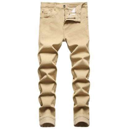 JUNBAOSS Men's Slim Fit Stretch Jeans Ripped Skinny Jeans for Men, Distressed Straight Leg Fashion Comfort Flex Waist Pants