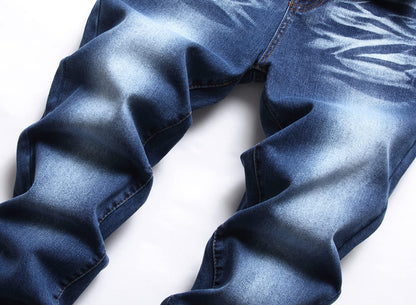 JUNBAOSS Men's Slim Fit Stretch Jeans Ripped Skinny Jeans for Men, Distressed Straight Leg Fashion Comfort Flex Waist Pants