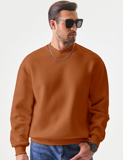 JMIERR Men's Casual Long Sleeves Crewneck Sweatshirts Cotton Pullover Sweatshirt for Men
