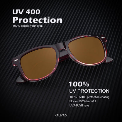 KALIYADI Polarized Sunglasses for Men and Women Matte Finish Sun glasses Color Mirror Lens UV Blocking (3 Pack)