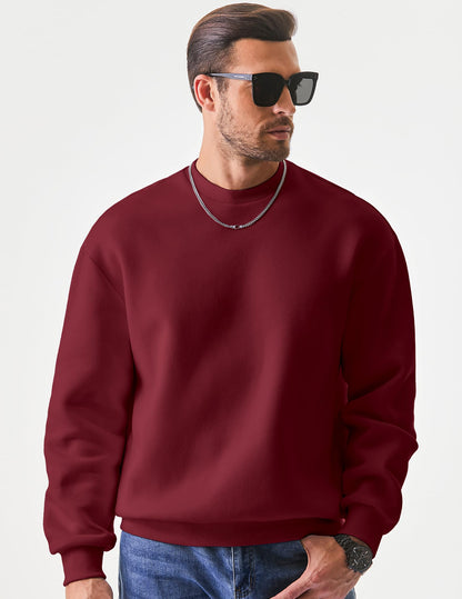 JMIERR Men's Casual Long Sleeves Crewneck Sweatshirts Cotton Pullover Sweatshirt for Men