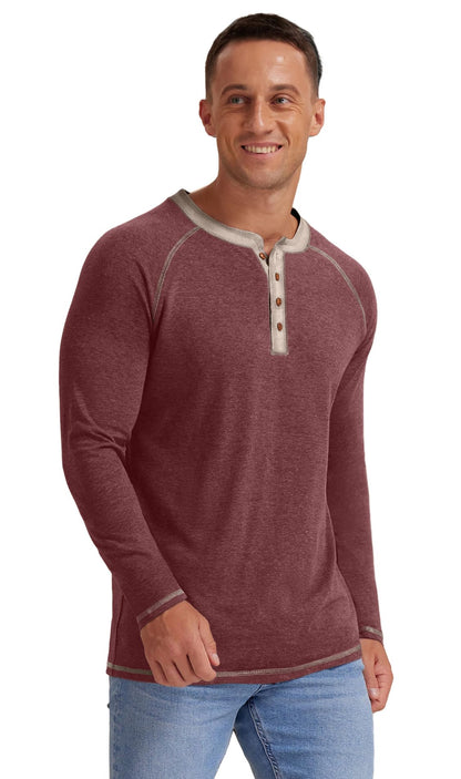 Sailwind Mens Henley Long/Short Sleeve T-Shirt Cotton Casual Shirt