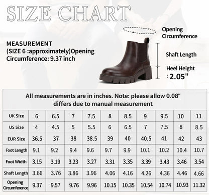 Vepose Women's 936 Chelsea Ankle Boots Platform Lug Sole Elastic Slip on Booties