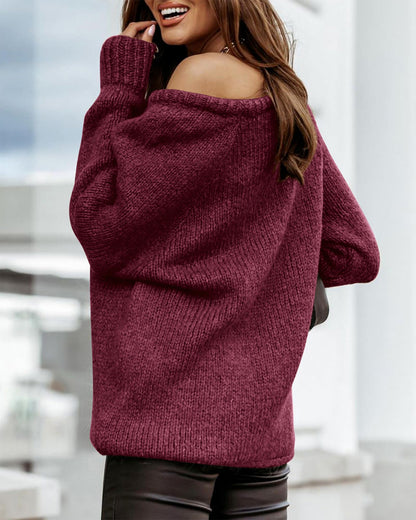 BTFBM Women Casual Long Sleeve Fall Sweaters Crew Neck Solid Color Soft Ribbed Knitted Oversized Pullover Loose Fit Jumper