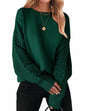 ZESICA Women's Fall Long Sleeve Crew Neck Solid Color Cable Knit Chunky Casual Oversized Pullover Sweater Tops