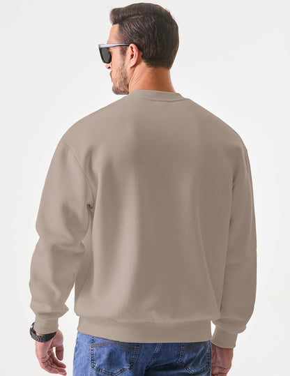 JMIERR Men's Casual Long Sleeves Crewneck Sweatshirts Cotton Pullover Sweatshirt for Men
