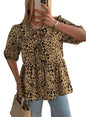 Dokotoo Womens Tops Casual Crewneck Babydoll Peplum Puff Sleeve Shirts Bow Tie Front Boho Summer Blouses