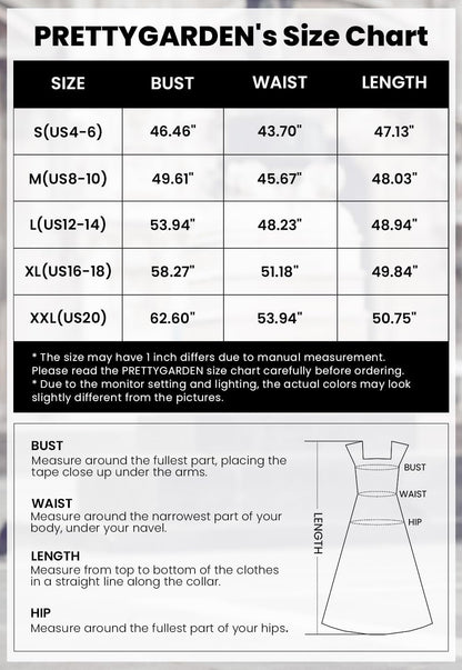 PRETTYGARDEN Women's 2024 Summer Midi Dress Casual Sleeveless Smocked Ruffle Tulle Flowy Party Wedding Guest Sundress