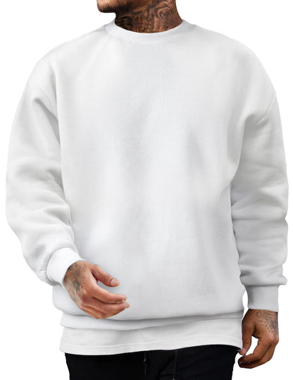 JMIERR Men's Casual Long Sleeves Crewneck Sweatshirts Cotton Pullover Sweatshirt for Men