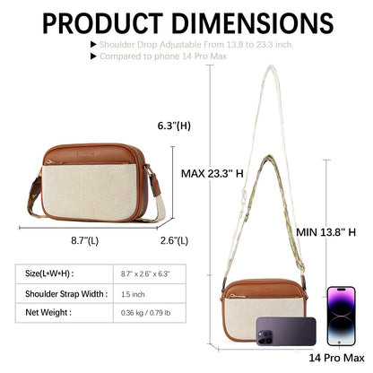 BOSTANTEN Quilted Crossbody Bags for Women Vegan Leather Purses Small Shoulder Handbags with Wide Strap