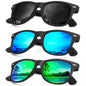 KALIYADI Polarized Sunglasses for Men and Women Matte Finish Sun glasses Color Mirror Lens UV Blocking (3 Pack)
