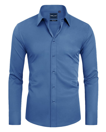 Alimens & Gentle Slim Fit Mens Dress Shirts for Men Button Down Long Sleeve Dress Shirts Wrinkle Free Formal Stain Proof