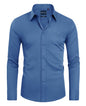 Alimens & Gentle Slim Fit Mens Dress Shirts for Men Button Down Long Sleeve Dress Shirts Wrinkle Free Formal Stain Proof