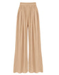 BTFBM Women's Casual Wide Leg Pants Summer Fall Clothes Pleated Elastic Waist Loose Palazzo Knit Trousers with Pockets