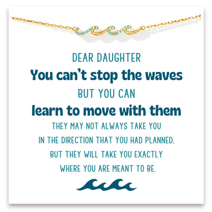 STORYJEWELLERY Wave Bracelets, Birthday Gifts for Women, Gifts for Mom, Sister Birthday Gifts, Daughter Gifts from Mom, Mom Birthday Gifts, Daughter Bracelets, Mothers Day Gifts, Christmas Gifts