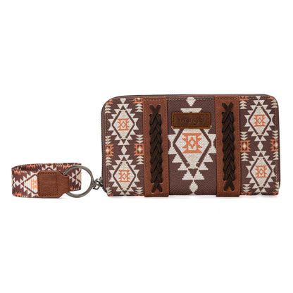 Montana West × Wrangler Wristlet Western Wallet Boho Aztec Credit Card Holder Gifts for Women Ladies Female