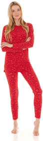 Thermajane Long Johns Thermal Underwear for Women Fleece Lined Base Layer Pajama Set Cold Weather