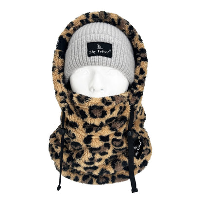 Shy Velvet Balaclava Wind-Resistant Winter Face Mask,Fleece Ski Mask for Men and Women,Warm Face Cover Hat Cap Scarf