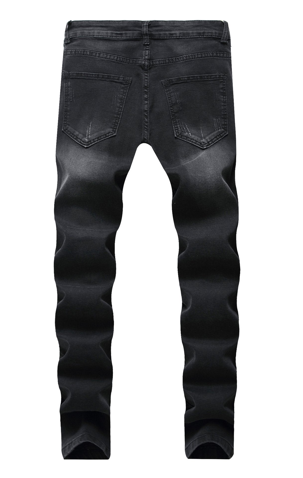 Men's Ripped Skinny Stretch Distressed Destroyed Slim Jeans Denim Pants