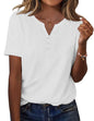 Zeagoo Womens Summer Tops Casual Short Sleeve V Neck Shirts Business Dressy Work Tunic Blouses