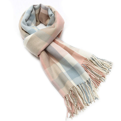 YSense Women's Long Plaid Blanket Scarf Chunky Oversized Winter Fall Warm Scarf Big Tartan Scarves Wrap Shawl Ladies Gifts