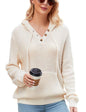 CiCiBird Women Fall Hoodies Sweater Knit V Neck Tops Oversized Fashion Pullover Casual Long Sleeve Shirts with Pockets