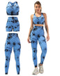 3 Piece Workout Sets for Women Butt Lifting Leggings with High Impact Sports Bra Gym Shorts