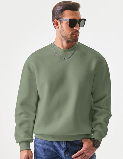 JMIERR Men's Casual Long Sleeves Crewneck Sweatshirts Cotton Pullover Sweatshirt for Men