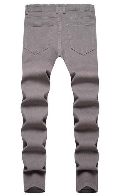Men's Ripped Skinny Stretch Distressed Destroyed Slim Jeans Denim Pants