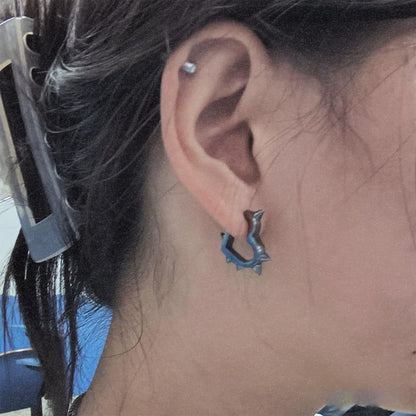 Goth Earrings Black Heart Punk Earrings Set Y2k Emo Jewelry Alternative Jewelry for Women Grunge Earrings Spike Earrings Gifts for Men