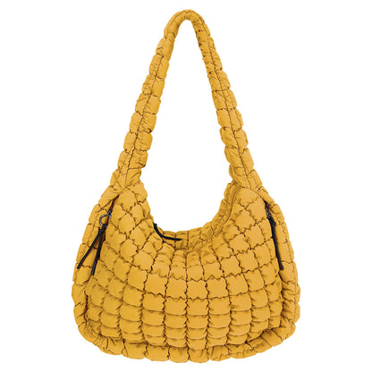 Juoxeepy Quilted Tote Bag Large Quilted Carryall Puffer Shoulder Bag Lightweight Quilted Padding Hobo Bag Quilted Bag