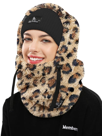 Shy Velvet Balaclava Wind-Resistant Winter Face Mask,Fleece Ski Mask for Men and Women,Warm Face Cover Hat Cap Scarf