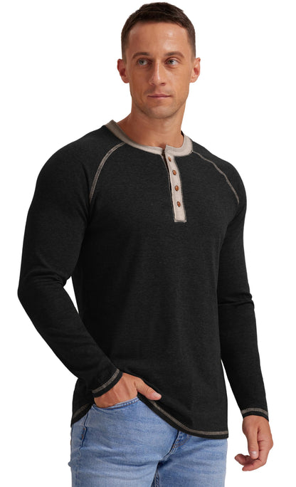 Sailwind Mens Henley Long/Short Sleeve T-Shirt Cotton Casual Shirt