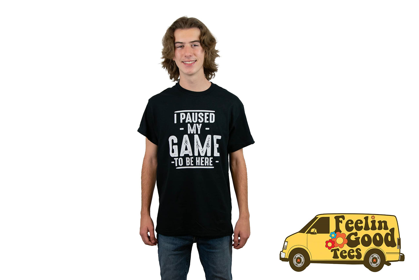 I Paused My Game to Be Here Graphic Tees Men Gaming Gamer Novelty Funny T Shirt