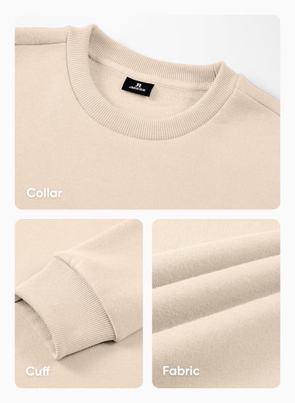 JMIERR Men's Casual Long Sleeves Crewneck Sweatshirts Cotton Pullover Sweatshirt for Men