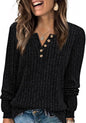XIEERDUO Sweater for Women Long Sleeve Henley Shirts Tunic Tops to Wear with Leggings crew neck Sweaters Trendy 2024