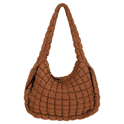 Juoxeepy Quilted Tote Bag Large Quilted Carryall Puffer Shoulder Bag Lightweight Quilted Padding Hobo Bag Quilted Bag