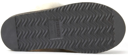 Dearfoams Women's Fireside Sydney Shearling Fur Indoor/Outdoor Scuff Slipper with Wide Widths