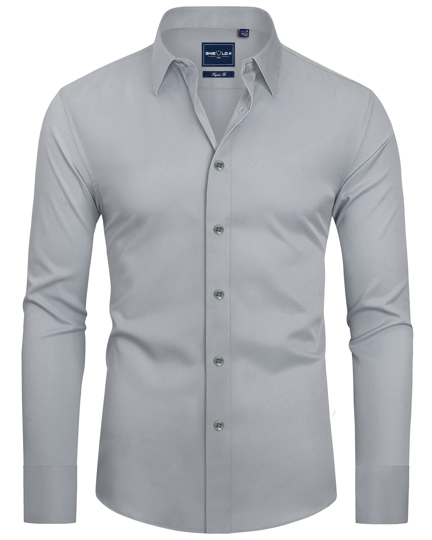 Alimens & Gentle Slim Fit Mens Dress Shirts for Men Button Down Long Sleeve Dress Shirts Wrinkle Free Formal Stain Proof
