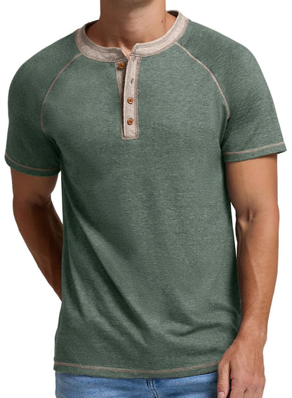 Sailwind Mens Henley Long/Short Sleeve T-Shirt Cotton Casual Shirt