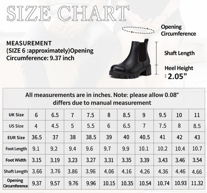 Vepose Women's 936 Chelsea Ankle Boots Platform Lug Sole Elastic Slip on Booties
