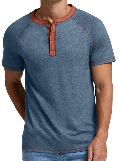 Sailwind Mens Henley Long/Short Sleeve T-Shirt Cotton Casual Shirt