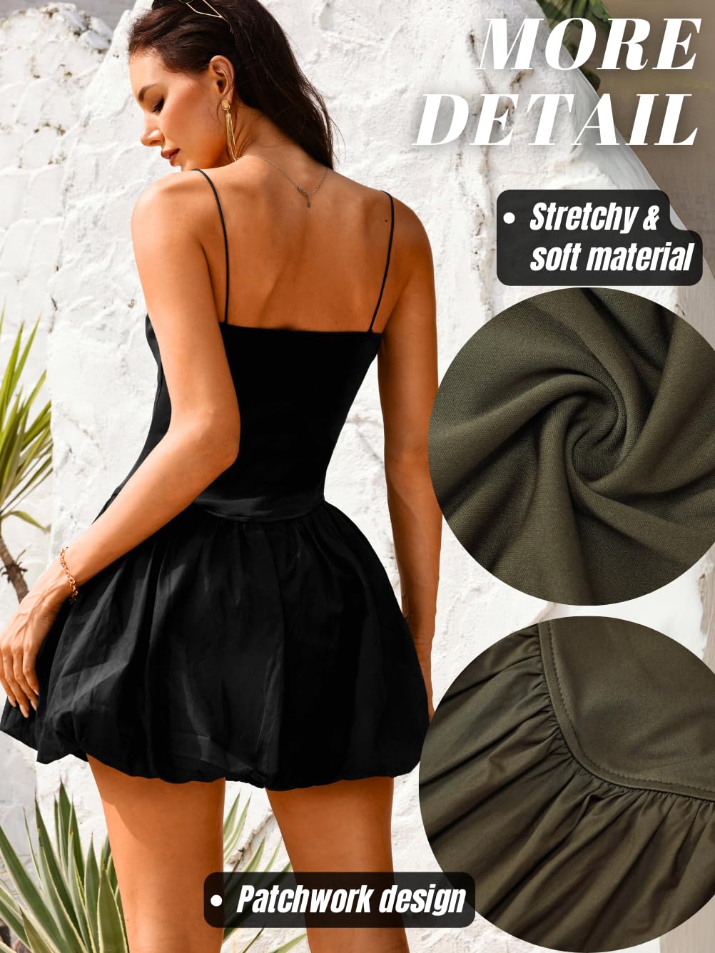 Bubble Corset Dress, Drop Waist Sexy Spaghetti Strap, Going Out Birthday, Square Neck Mini Dresses for Women